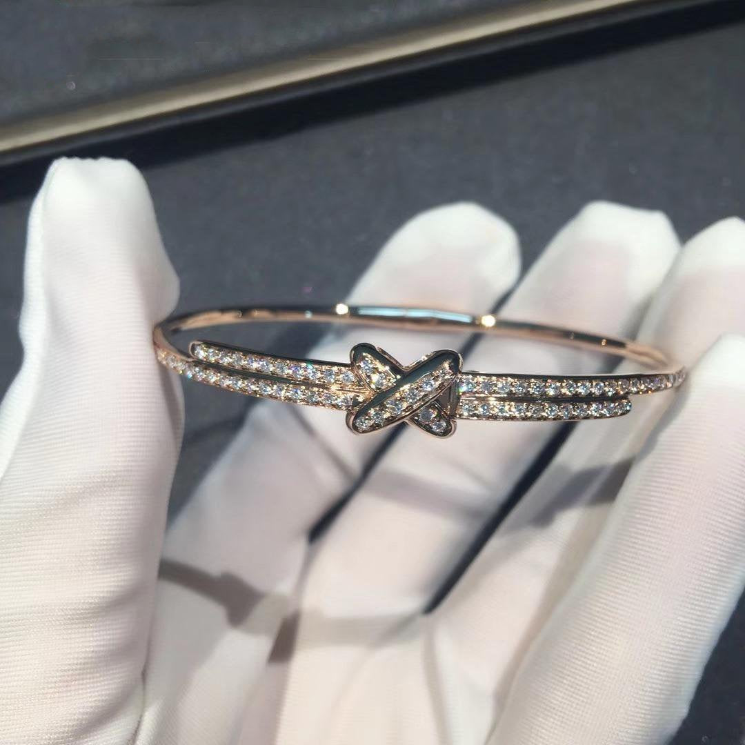 [VA]ARMBAND JEUX DE BRACELETS DIAMANT ROSÉGOLD