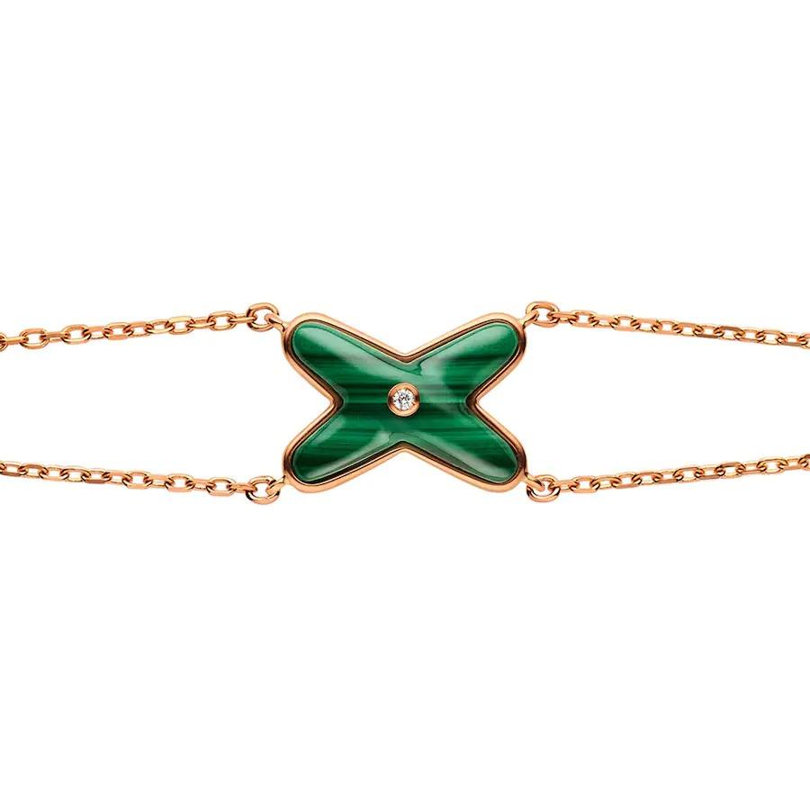 [VA]JEUX ARMBAND MALACHIT ROSÉGOLD 1 DIAMANT