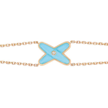 [VA]JEUX ARMBAND TÜRKIS ROSÉGOLD 1 DIAMANT