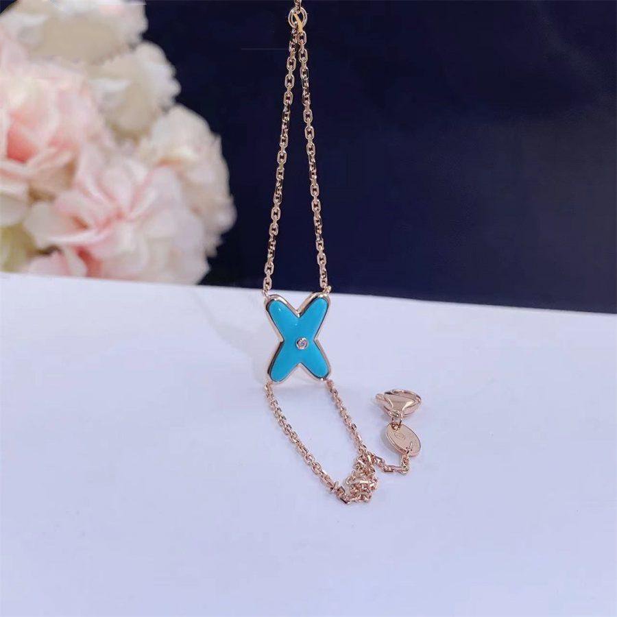[VA]JEUX ARMBAND TÜRKIS ROSÉGOLD 1 DIAMANT