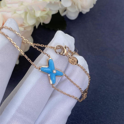 [VA]JEUX BRACELET TURQUOISE PINK GOLD 1 DIAMOND