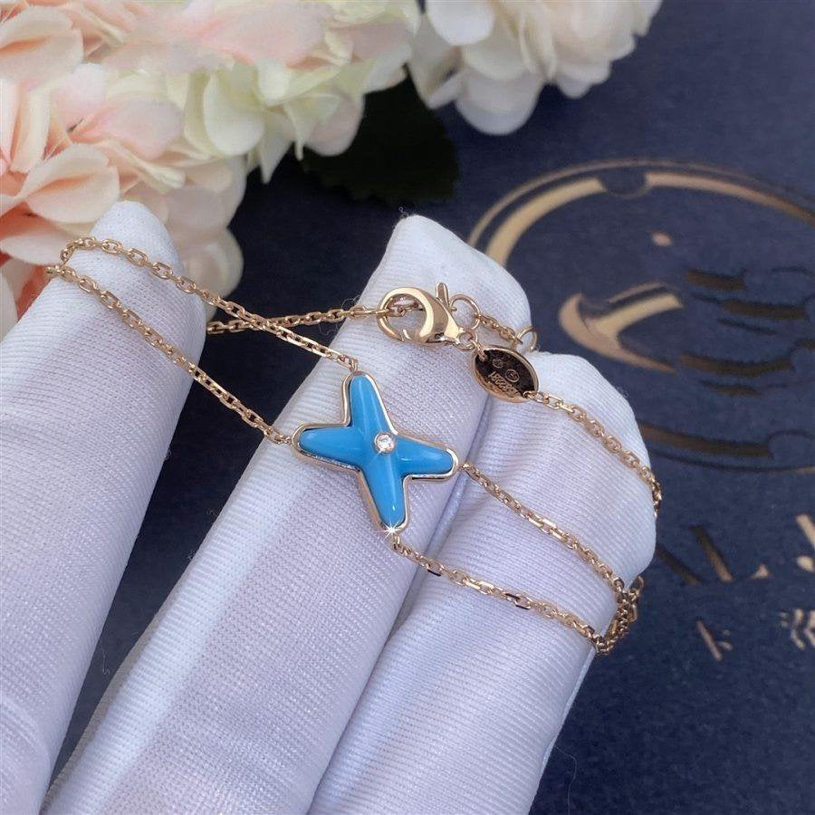 [VA]JEUX ARMBAND TÜRKIS ROSÉGOLD 1 DIAMANT