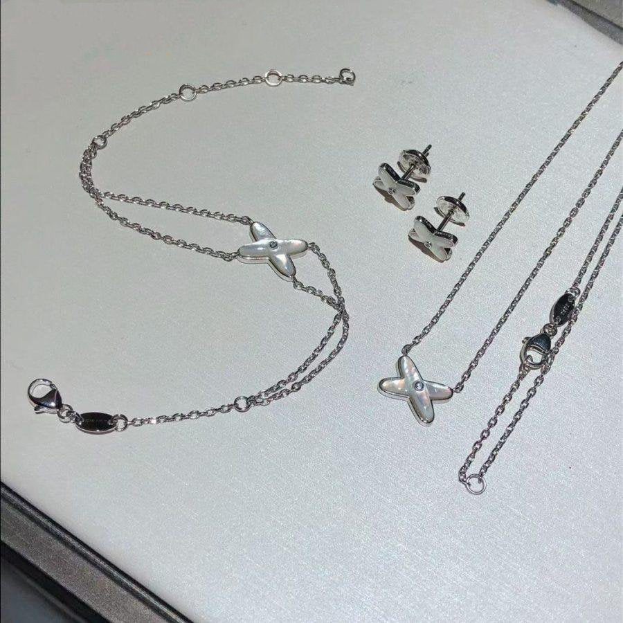 [VA]ARMBAND JEUX WEISSES PERLMUTT SILBER 1 DIAMANT