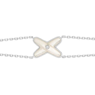 [VA]ARMBAND JEUX WEISSES PERLMUTT SILBER 1 DIAMANT