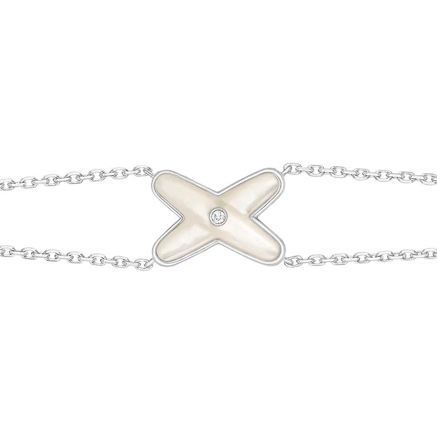 [VA]ARMBAND JEUX WEISSES PERLMUTT SILBER 1 DIAMANT