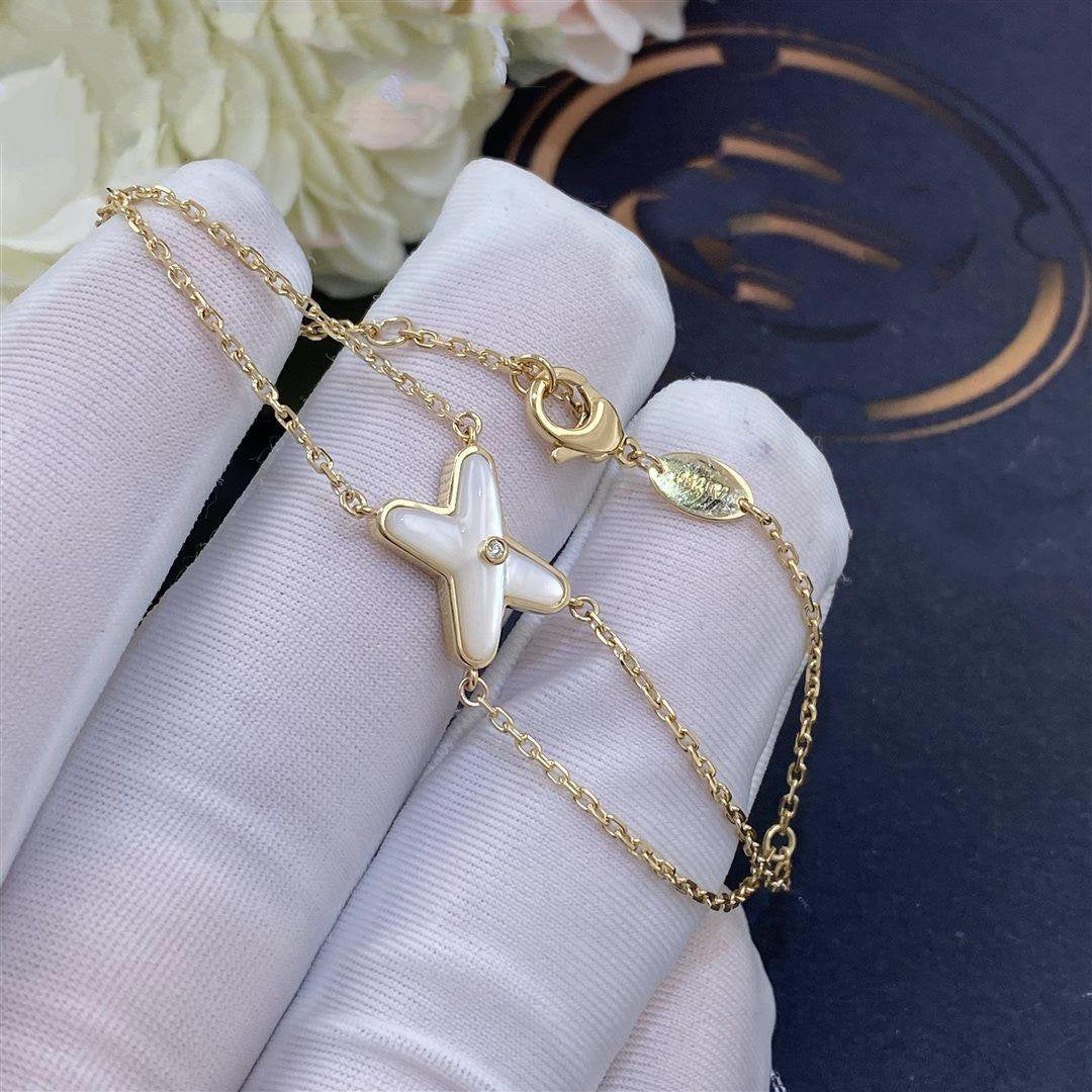 [VA]JEUX ARMBAND WEISSES PERLMUTT GOLD 1 DIAMANT