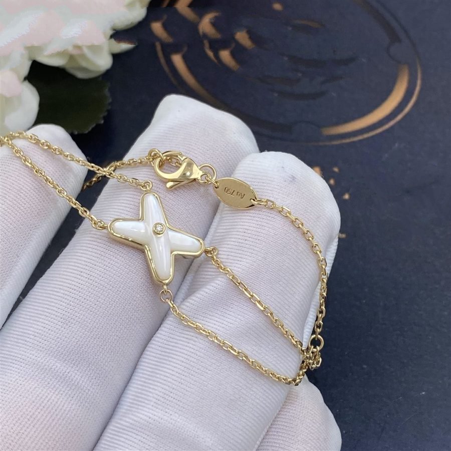 [VA]JEUX ARMBAND WEISSES PERLMUTT GOLD 1 DIAMANT