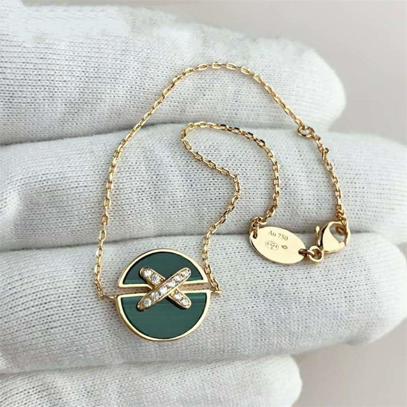 [VA]JEUX DE BRACELET MALACHITE PINK GOLD DIAMONDS