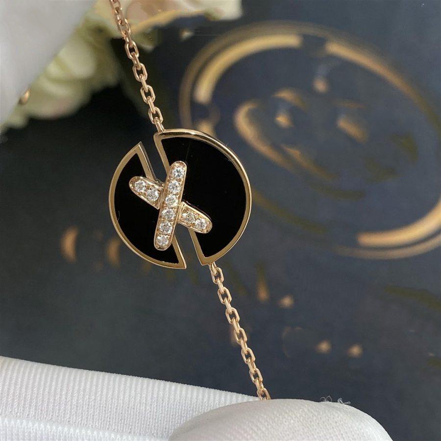 [VA]ONYX-ARMBAND-SET ROSEGOLD DIAMANT