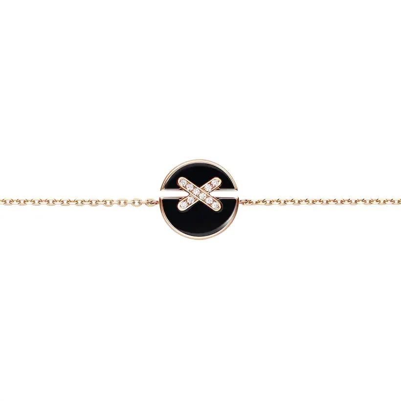 [VA]ONYX-ARMBAND-SET ROSEGOLD DIAMANT