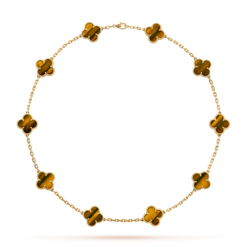 [VA]CLOVER 10 MOTIVE TIGERAUGE-HALSKETTE