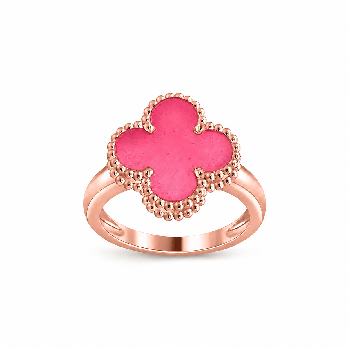 [VA]NEUE KLEEBATT-RINGE IN ROSA EMAILLE