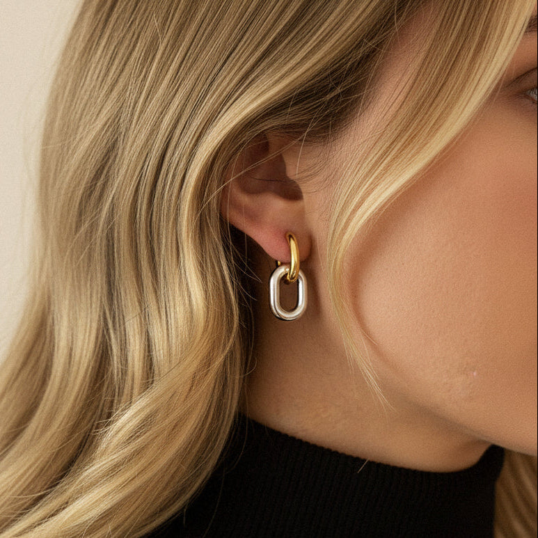 [VA]Pippa Two Tone Double Hoops