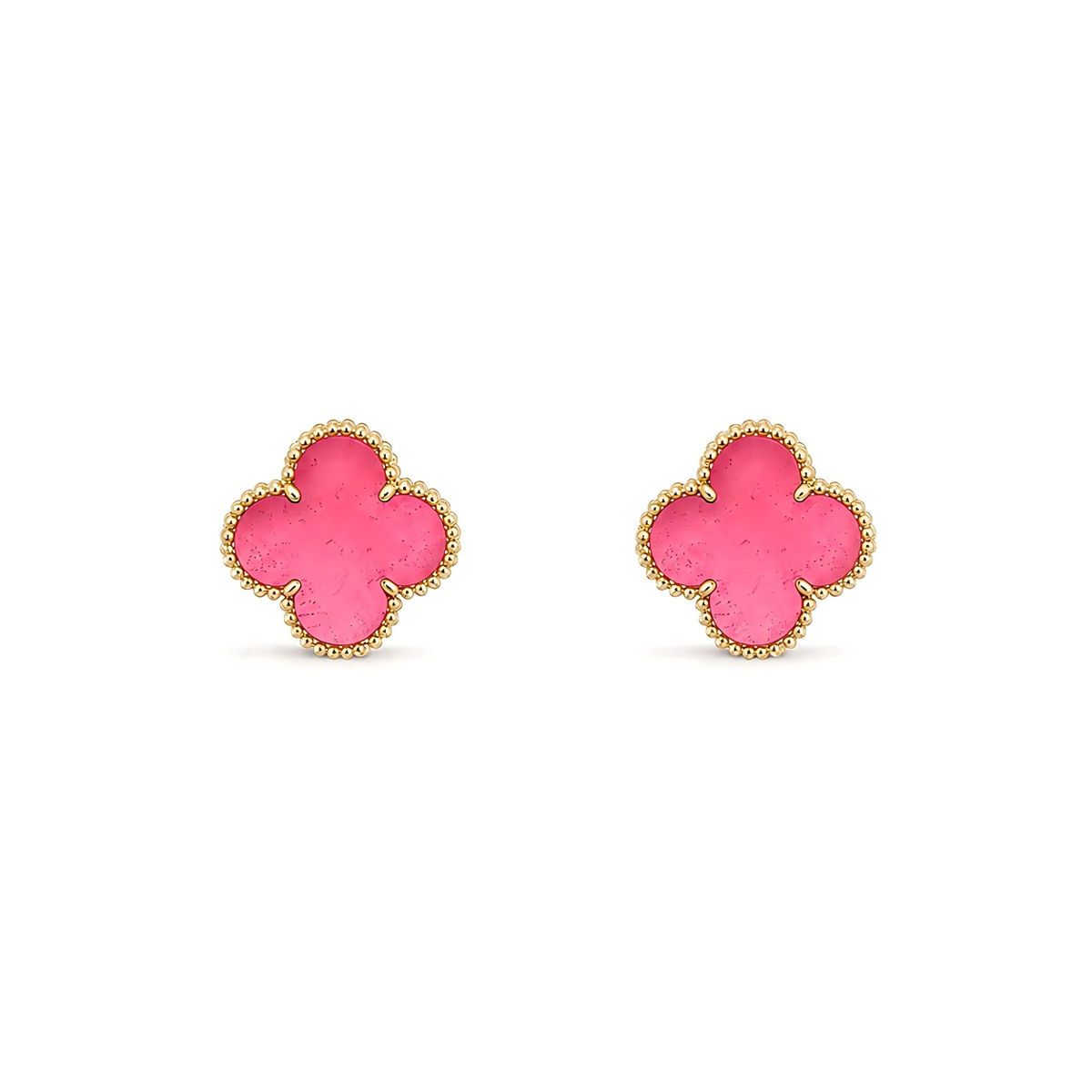 [VA]NEUE 15MM KLEEBURG OHRSTECKER MIT ROSA EMAILLE