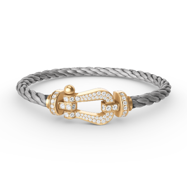 [VA]FORCE LARGE HORSESHOE FULL DIAMOND BRACELET GOLD