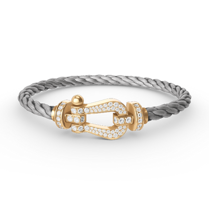 [VA]FORCE LARGE HORSESHOE FULL DIAMOND BRACELET GOLD