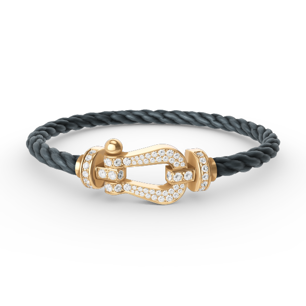 [VA]FORCE LARGE HORSESHOE FULL DIAMOND BRACELET GOLD