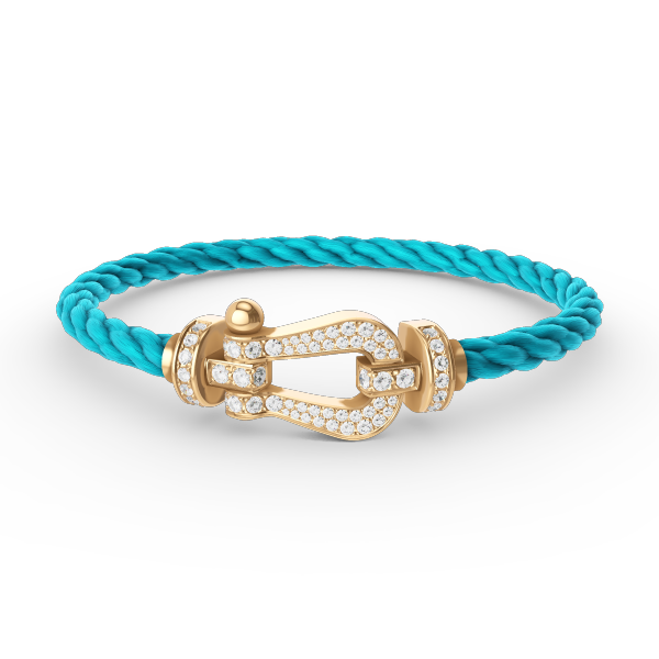 [VA]FORCE GROSSES HUFEISEN-ARMBAND MIT VOLL-DIAMANTBESATZ GOLD