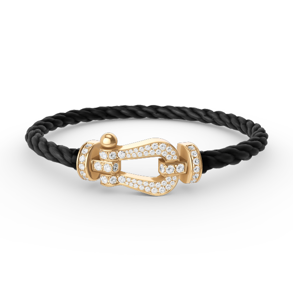 [VA]FORCE LARGE HORSESHOE FULL DIAMOND BRACELET GOLD