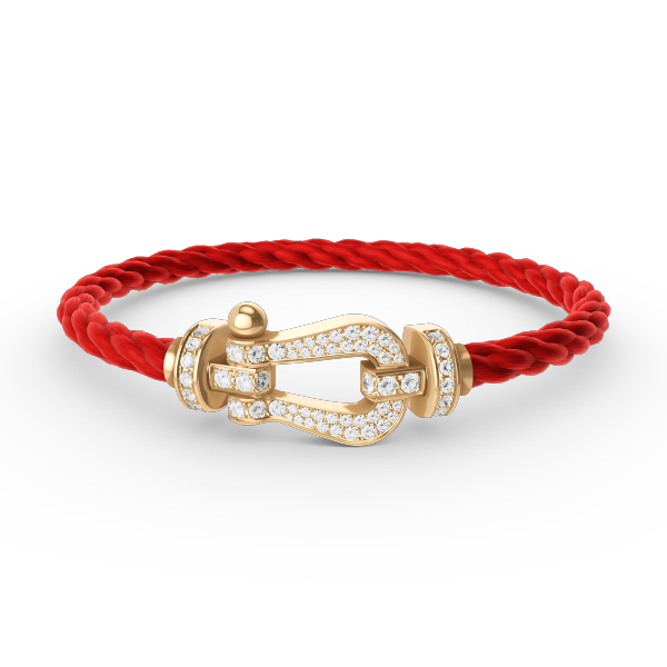 [VA]FORCE LARGE HORSESHOE FULL DIAMOND BRACELET GOLD