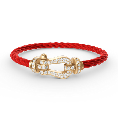 [VA]FORCE LARGE HORSESHOE FULL DIAMOND BRACELET GOLD