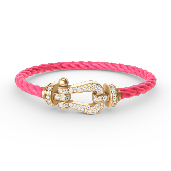 [VA]FORCE GROSSES HUFEISEN-ARMBAND MIT VOLL-DIAMANTBESATZ GOLD