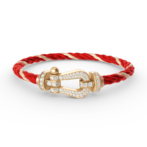 [VA]FORCE LARGE HORSESHOE FULL DIAMOND BRACELET GOLD