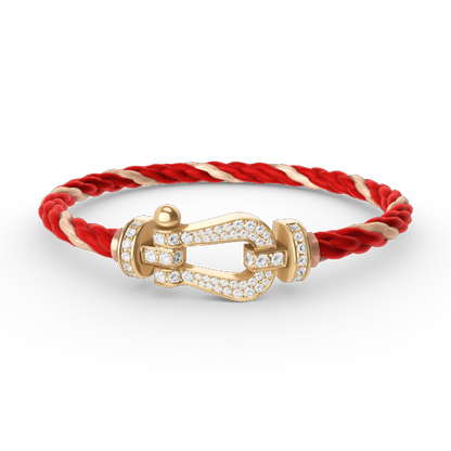 [VA]FORCE LARGE HORSESHOE FULL DIAMOND BRACELET GOLD