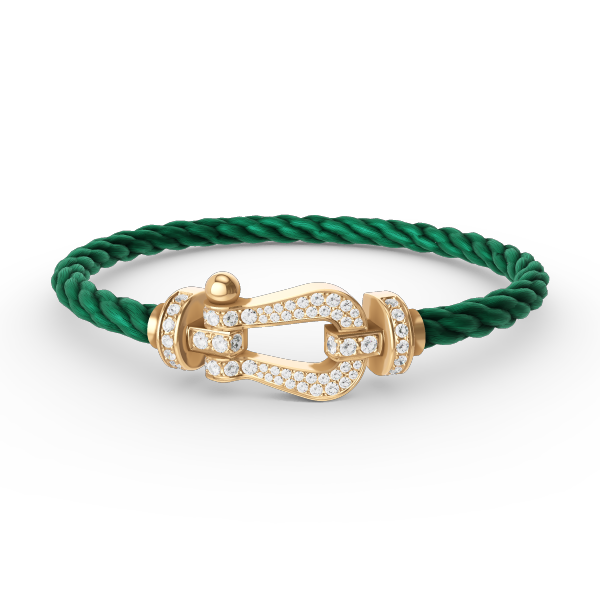 [VA]FORCE LARGE HORSESHOE FULL DIAMOND BRACELET GOLD