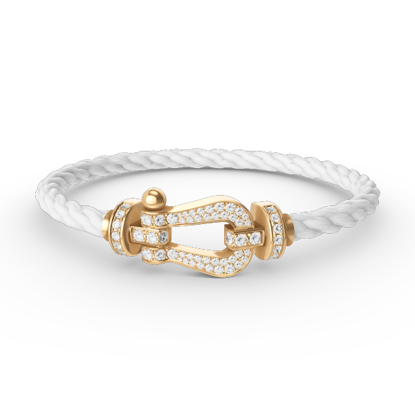[VA]FORCE GROSSES HUFEISEN-ARMBAND MIT VOLL-DIAMANTBESATZ GOLD