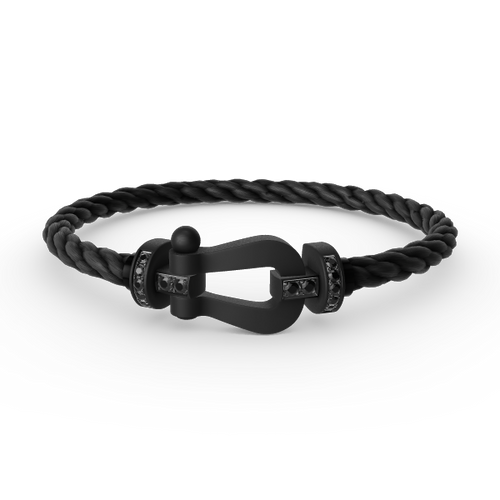 [VA]FORCE LARGE SERIES HORSESHOE BLACK SAMURAI BRACELET