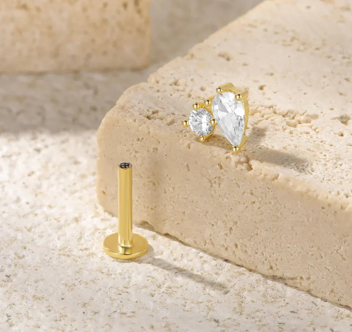 [VA]Kate Flat Back Diamond Stud