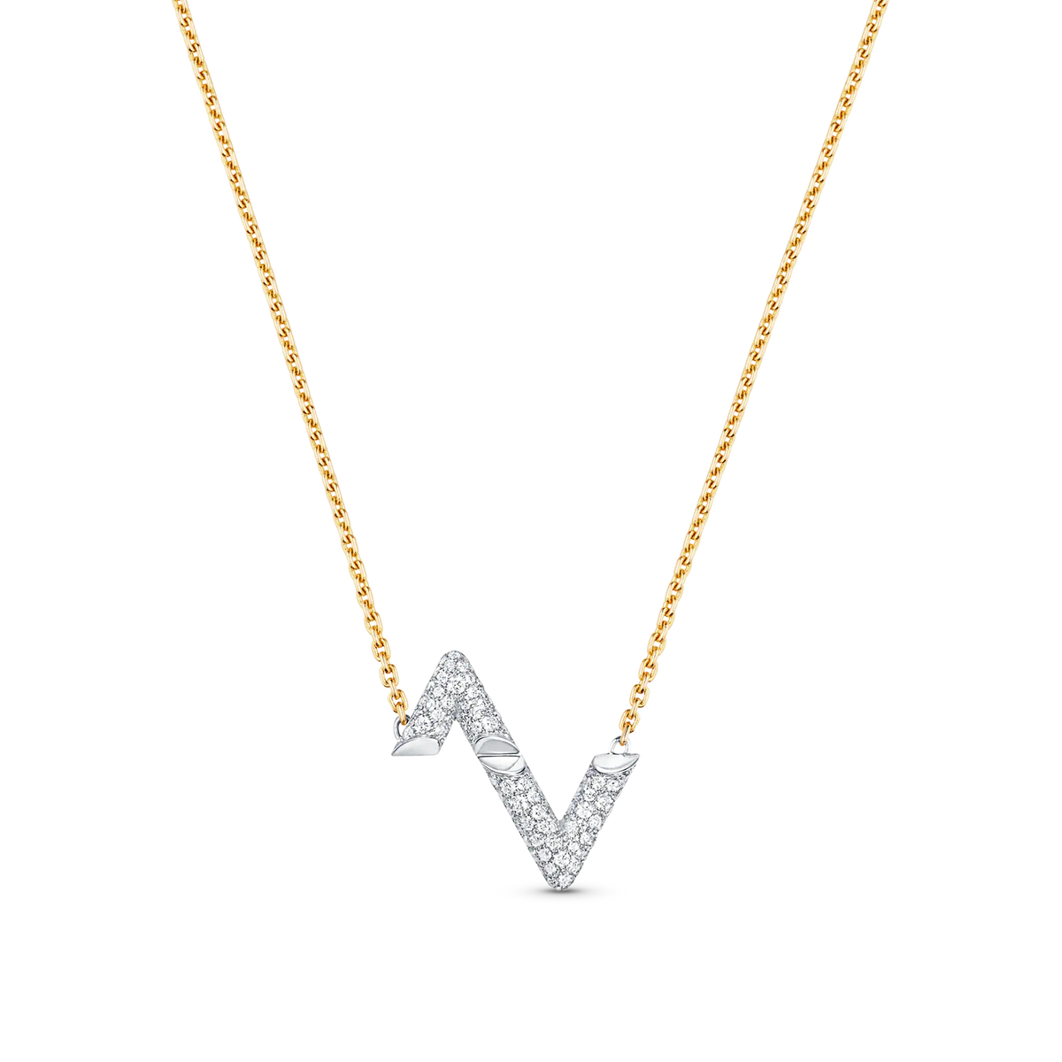 [VA]VOLT SILBER DIAMANT ANHÄNGER HALSKETTE
