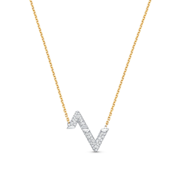 [VA]VOLT SILBER DIAMANT ANHÄNGER HALSKETTE