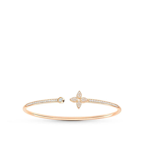 [VA]IDYLLE PINK GOLD OPEN BRACELET DIAMOND PAVED
