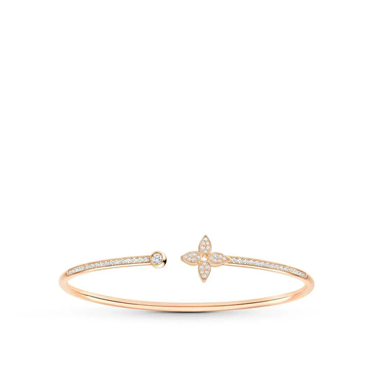 [VA]IDYLLE PINK GOLD OPEN BRACELET DIAMOND PAVED