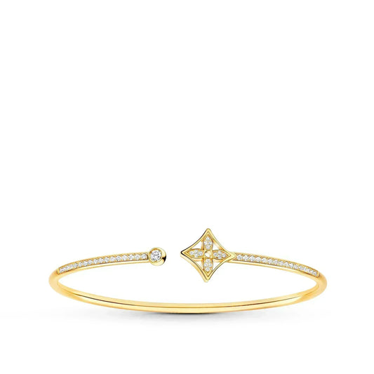 [VA]IDYLLE GOLD OPEN BRACELET DIAMOND PAVED