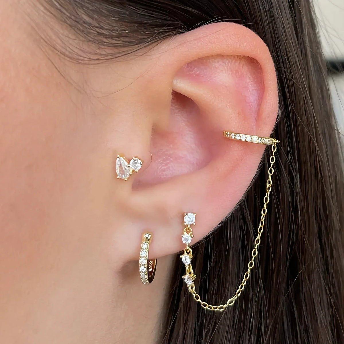 [VA]Kate Flat Back Diamond Stud