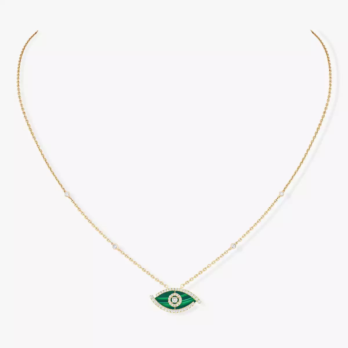 [VA]Lucky Eye Diamond Necklace in Rose Gold and Turquoise