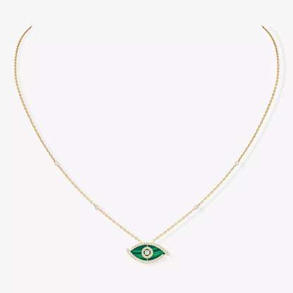 [VA]Lucky Eye Diamond Necklace in Rose Gold and Turquoise
