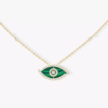 [VA]Lucky Eye Diamond Necklace in Rose Gold and Turquoise
