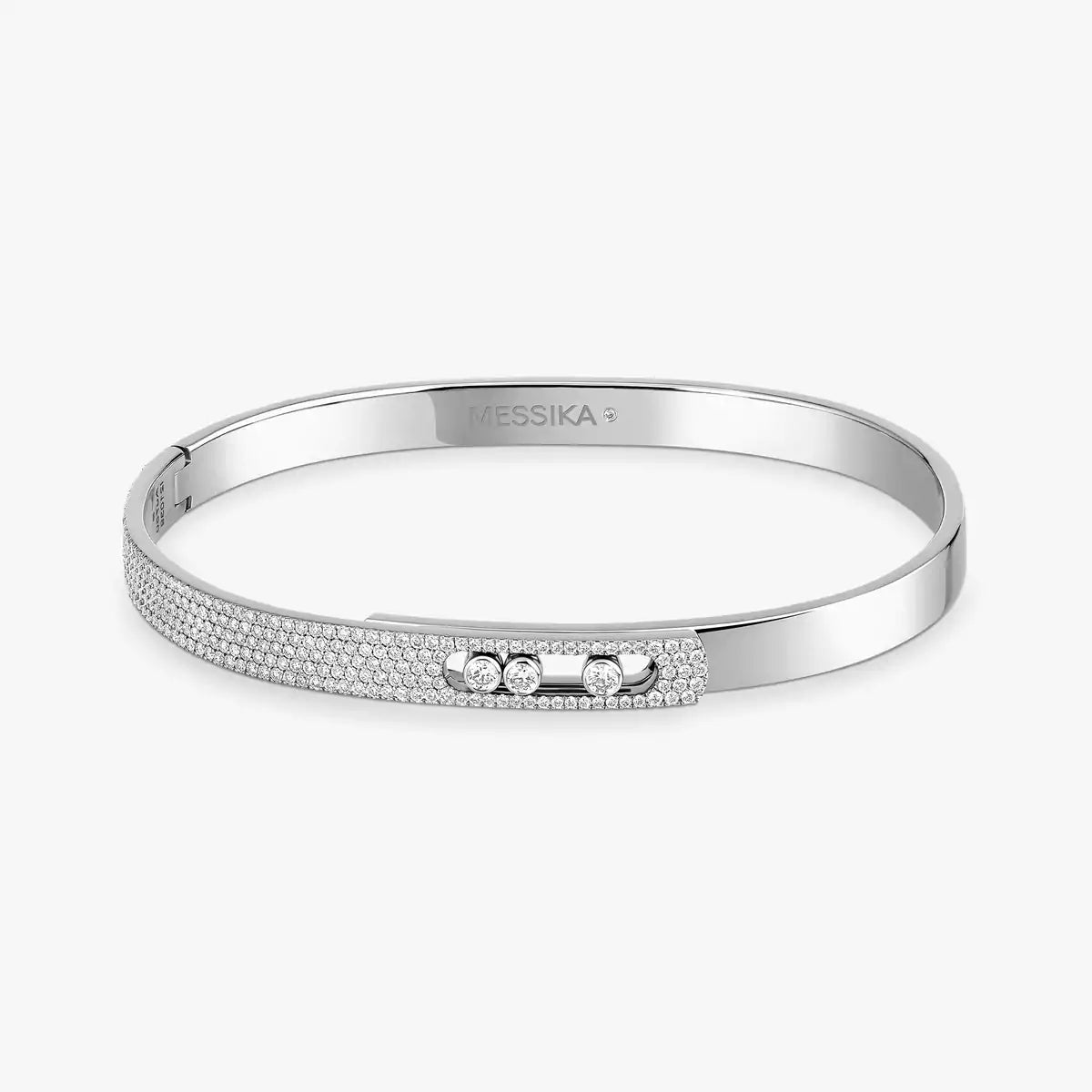 [VA]Move Noa Rose Gold Pavé Diamond Bangle Bracelet