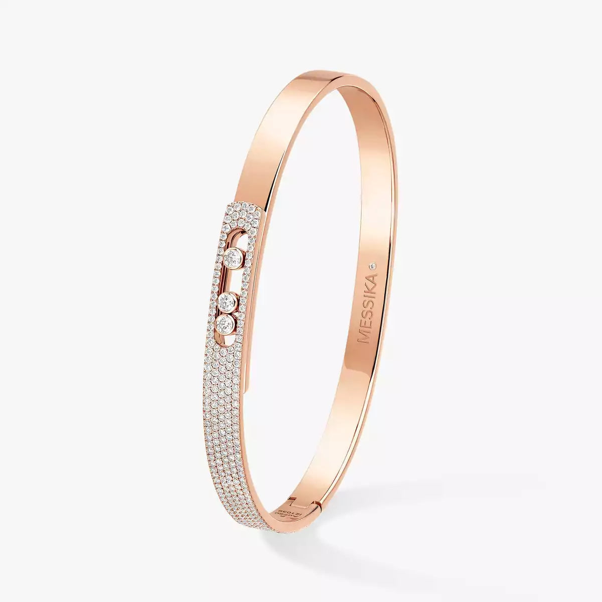 [VA]Move Noa Rose Gold Pavé Diamond Bangle Bracelet