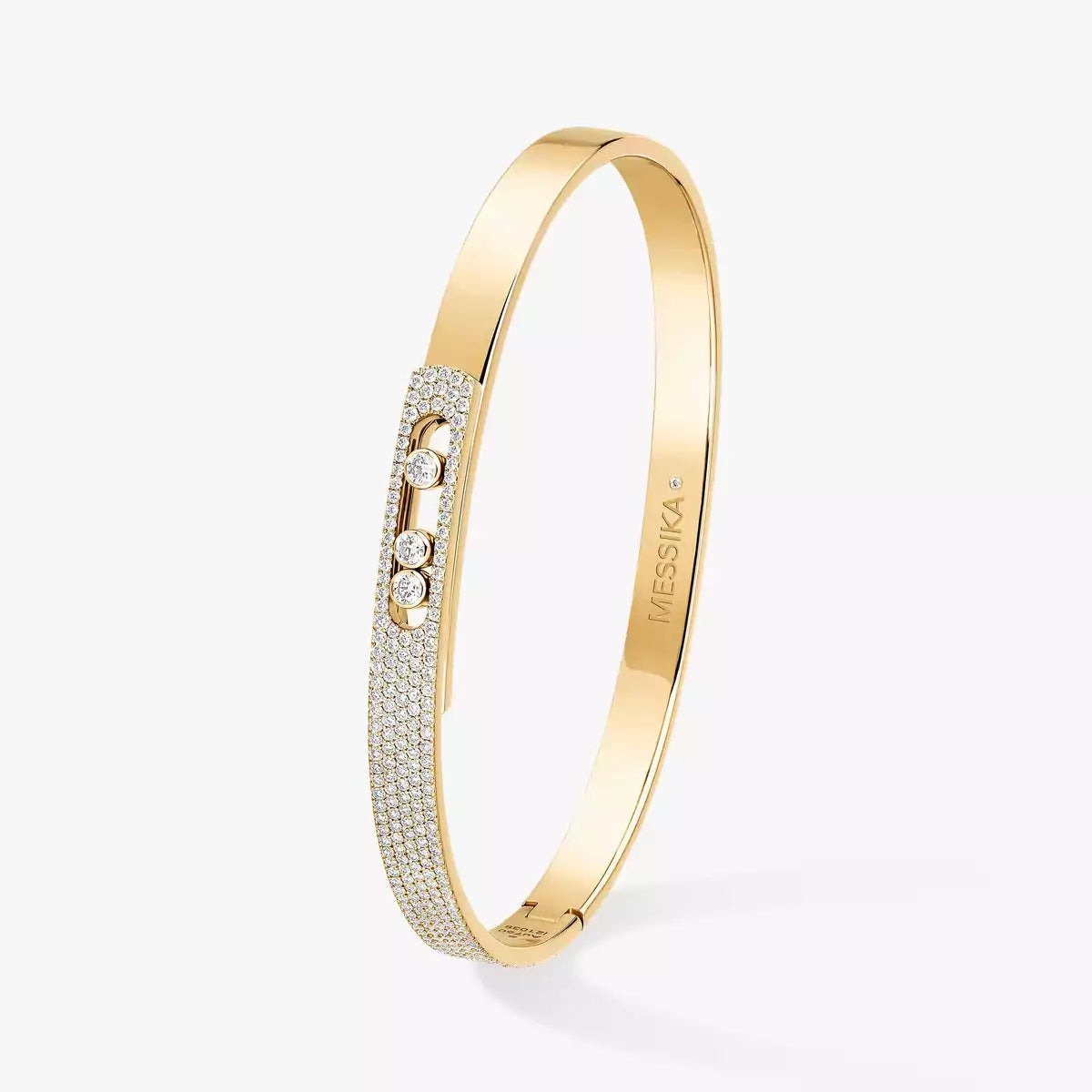 [VA]Move Noa Rose Gold Pavé Diamond Bangle Bracelet