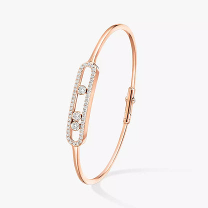 [VA]Move Pavé Diamond Bangle Bracelet M