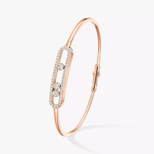 [VA]Move Pavé Diamond Bangle Bracelet M