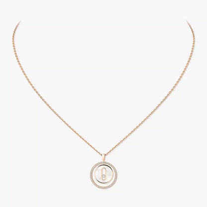 [VA]Lucky Move Diamond Necklace in Rose Gold and White Mother-of-Pearl