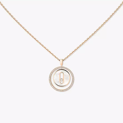 [VA]Lucky Move Diamond Necklace in Rose Gold and White Mother-of-Pearl