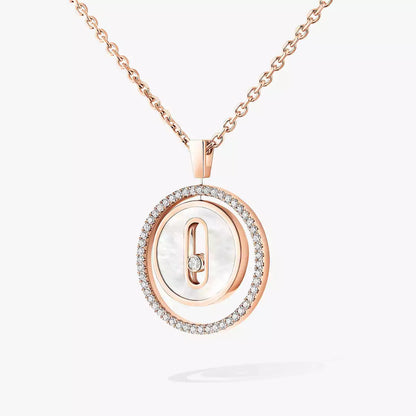[VA]Lucky Move Diamond Necklace in Rose Gold and White Mother-of-Pearl