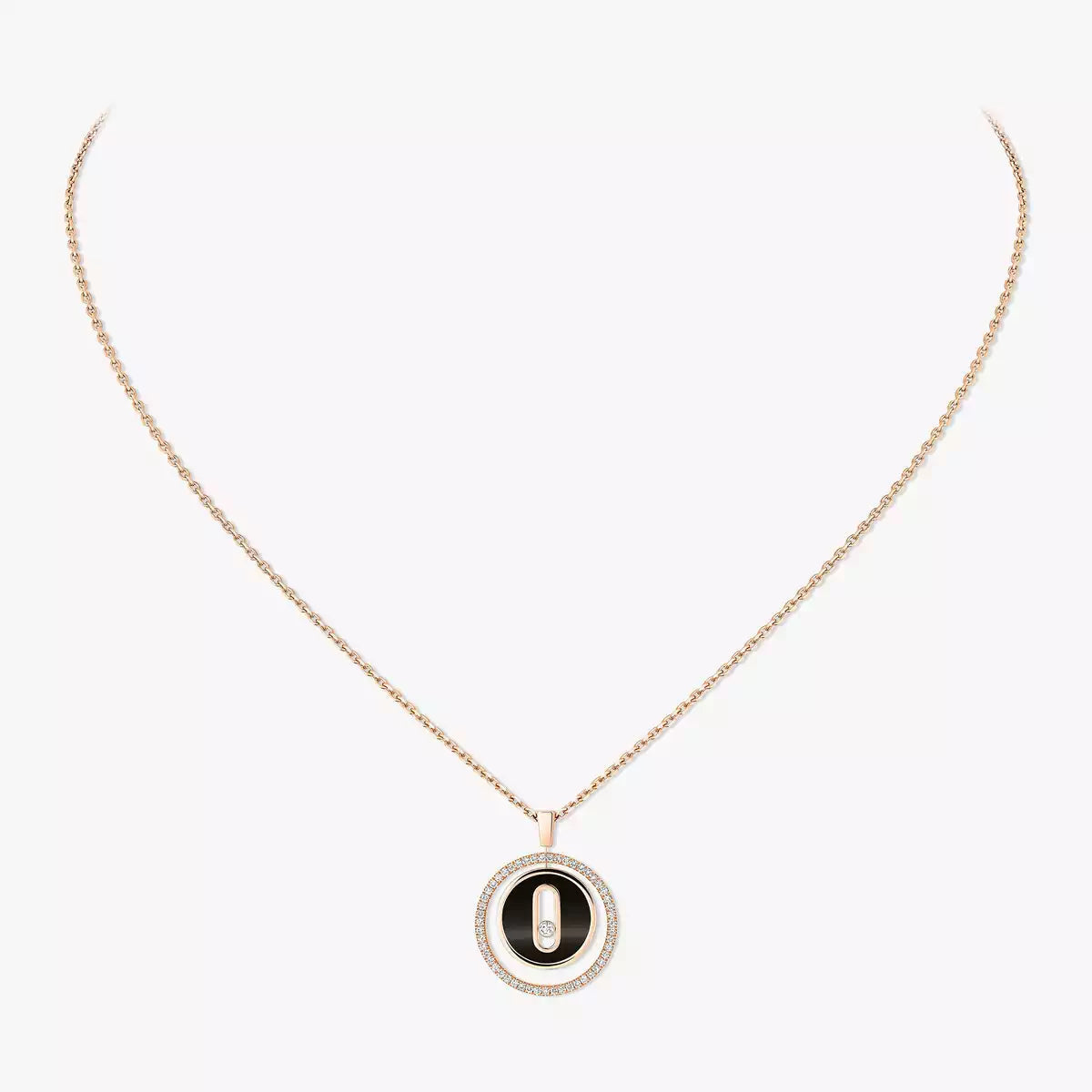 [VA]Lucky Move Diamond Necklace in Rose Gold and White Mother-of-Pearl
